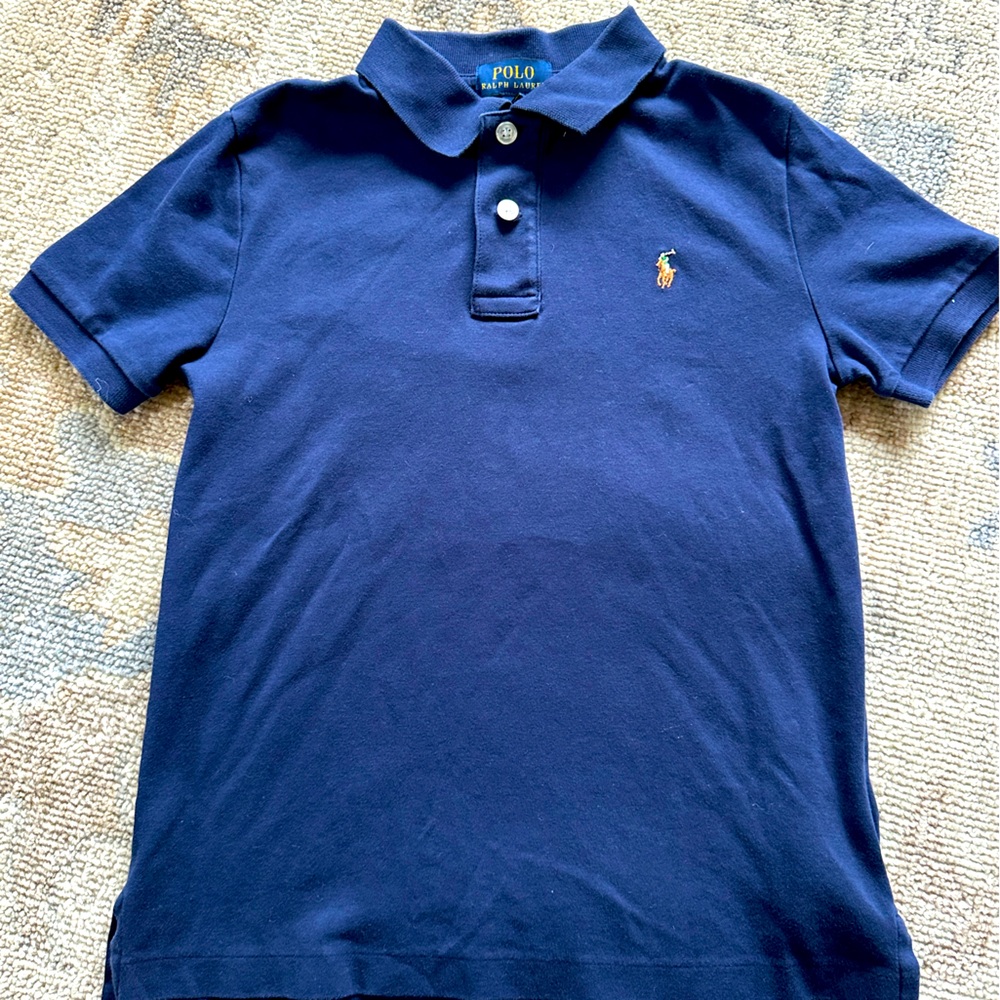 Ralph Lauren Navy boys polo size 7